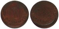 BRD 1 Pfennig Fehlprägung:ca 10% dezentriert -