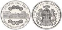 Deutschland / Bundesrepublik Medaille Hamburger Münze: Eröffnung 1982, Rs: Stempel 3 Mark Hamburg -