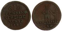 Braunschweig-Wolfenbüttel 1 Wilde Mann - Pfennig im Etui der Staatsbank -