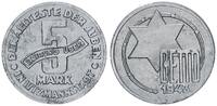 Deutschland / Polen / Getto Litzmannstadt 5 Mark (mit Echtheitszertifikat und Fachbuch ) Aluminium -