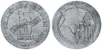 Deutschland / Polen / Getto Litzmannstadt 5 Mark (mit Echtheitszertifikat und Fachbuch ) Aluminium -