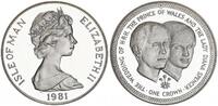 Isle of Man 1 Crown Königliche Hochzeit - Prinz Charles und Lady Diana, Silber -