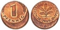 BRD 1 Pfennig Fehlprägung: 30% dezentriert -