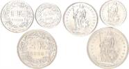 Schweiz 1/2, 1, 2 Franken Silber -