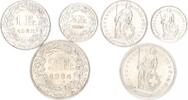 Schweiz 1/2, 1, 2 Franken Silber -