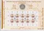 BRD 10 DM Numisblatt Karl der Große / Dom zu Aachen Münze und Briefmarken -