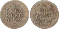 Deutschland / Bayern 1 Pfenning Bayern, Kurfürstentum 1 Pfennig 1796 Karl Theodor, 1777-1799 -