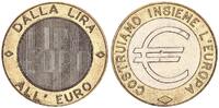 Italien Präsentationsmünze Fehlprägung: Ende Lira,Anfang Euro -