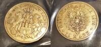Hansestadt Hamburg 10 Mark Gold seltenes Jahr Auflage 6000 Exemplare -