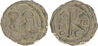 Antike / Byzanz Justinus II Halbfollis Byzanz Justinus II. 565-578 n.Chr Konstantinopel Bronze Halbfollis -