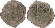 Antike / Byzanz Justinus II Halbfollis Byzanz Justinus II. 565-578 n.Chr Thessalonika Bronze Halbfollis -