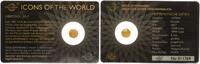 Ruanda 10 FRW Gold Icons of the World Libertad -