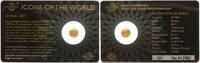 Ruanda 10 FRW Gold Icons of the World Genius -