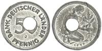 BRD 50 Pfennig Bank d. Länder Zeitgenössische Umlauffälschung in Blei-Zinn gelocht -