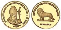 Kongo 20 Francs 20 Jähriges Jubiläum Papstbesuch 1/25oz Gold -