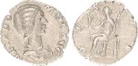 Antike / Römische Kaiserzeit / Julia Domna Denar, Silber Julia Domna, gest. 217, Vesta sitzt n.l. -
