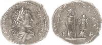 Antike / Römische Kaiserzeit/ Caracalla Denar Caracalla, 196-217 Rs: Minerva steht n.l. vor Trophäe -