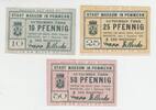 Massow, Pommern/ Maszewo, Polen 3 Notgeldscheine Deutschland/ Massow, 3 Notgeldscheine -