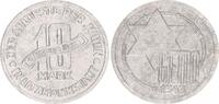 Deutschland / Polen / Getto Litzmannstadt 10 Mark (mit Echtheitszertifikat) Getto Litzmannstadt 10 Mark 1943 Aluminium -