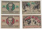 Weimar, Thüringen 2x50 Pfennig-Schein Stadt, Notgeld, Abbildung Goethe -