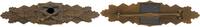 3. Reich Orden Nahkampfspange in Bronze mit Hersteller PEEKHAUS blaue Platte -