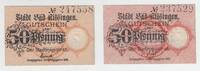 Bad Kissingen 2 Notgeldscheine Bad Kissingen, 2 Notgeldscheine, 1917/1918 -
