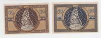 Bad Kissingen 2 Notgeldscheine Bad Kissingen, 2 Notgeldscheine, 1919/1920 -