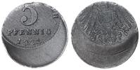 Deutschland / Kaiserreich 5 Pfennig Ersatzmünzen des 1. Weltkriegs Fehlprägung 40% dezentriert -