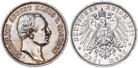 Kaiserreich-Sachsen 3 Mark König Friedrich August III. -