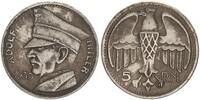 3.Reich 5 RM Versilberte Medaille Adolf Hitler spätere Prägung -