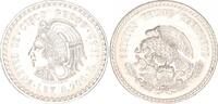 Mexiko, Republik 5 Pesos Aztekenkönig Cuauhtemoc, Silber -