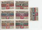 Deutschland 7 Notgeldscheine Fürstenberg, 7 Notgeldscheine, 1921 -