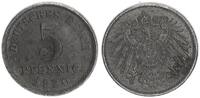 Kaiserreich 5 Pfennig Ersatzmünzen des 1. Weltkriegs Fehlprägung ohne Riffelrand -