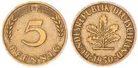 Deutschland / BRD 5 Pfennig Fehlprägung: Papproth Variante 5V3, obere Blattstengel enden nicht in Knoten -