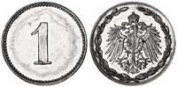 Deutschland / Kaiserreich 1 Mark Probe zu J.9 in 1 Mark Größe Zink,vernickelt -