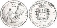 Kuba 5 Pesos Fußball-Weltmeisterschaft Italien -