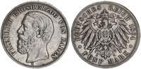 Kaiserreich - Baden 5 Mark Friedrich I. -