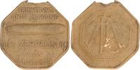 Medaille 1909 Deutschland Luftfahrtanhänger Zeppelin, Auf die Internationale Luftschifffahrtsausstellung i s-ss, Aufhänger beschädigt