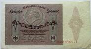 Deutsches Reich 5 Millionen Mark Serie C, Medaillon-Schein -