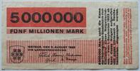 Thüringen, Landesregierung, Weimar 5 Millionen Mark Wz verflochtene Wellenbänder, Serie H, Udr. rot, Bauhaus, Entwurf Herbert Bayer -