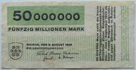 Thüringen, Landesregierung, Weimar 50 Millionen Mark Wz verflochtene Wellenbänder, Serie S, Bauhaus, Entwurf Herbert Bayer -
