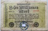 Deutsches Reich 10 Millionen Mark mit Aufdruck eines Hakenkreuzes, interessant -