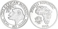 10 Dollar 1998 Somalia African Monkey 1 Unze Silber PP oder PP-ähnlich