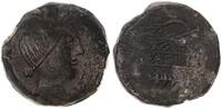 Antikes Griechenland AE-As Spanien Iberokelten Obulco, weibl. Kopf n.r., Davor OBVLCO, Rv. Pflug, Schrift -