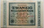 Deutsches Reich 20 Milliarden Mark Wasserzeichen Ringe -