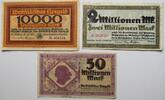 Münster, Provinz Westfalen 10.000 Mark, 2, 50 Millonen Mark Landesbank, Notgeld -