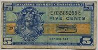 USA 5 Cents Military Payment Certificate, Series 521 -