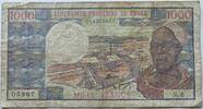 1000 Francs o.D. Kongo Banque des Etats de l´Afrique Centrale, graviert stark gebraucht