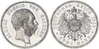 Deutschland / Kaiserreich / Sachsen 5 Mark Silber Albert -