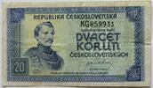 Tschechoslowakei 20 Korun/Kronen Karel Havlicek Borovsky -